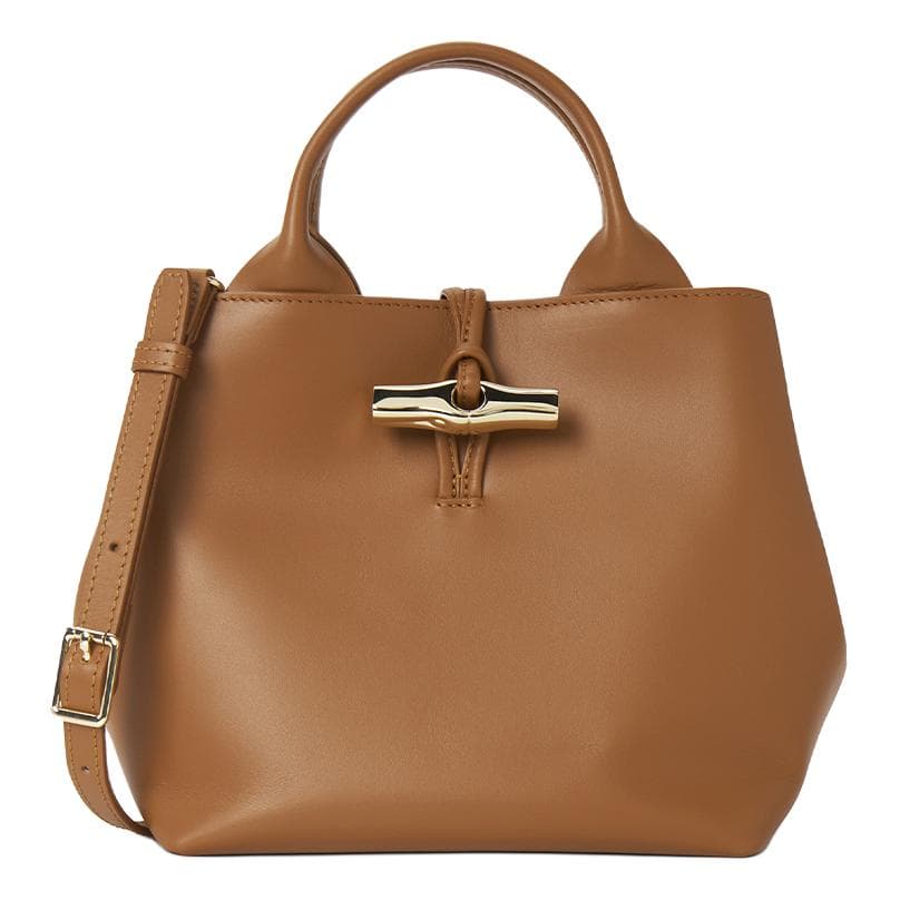 Сумка LONGCHAMP Le Roseau Коровья кожа Сумка Маленькая Женская Cashews Цвет - изображение 1