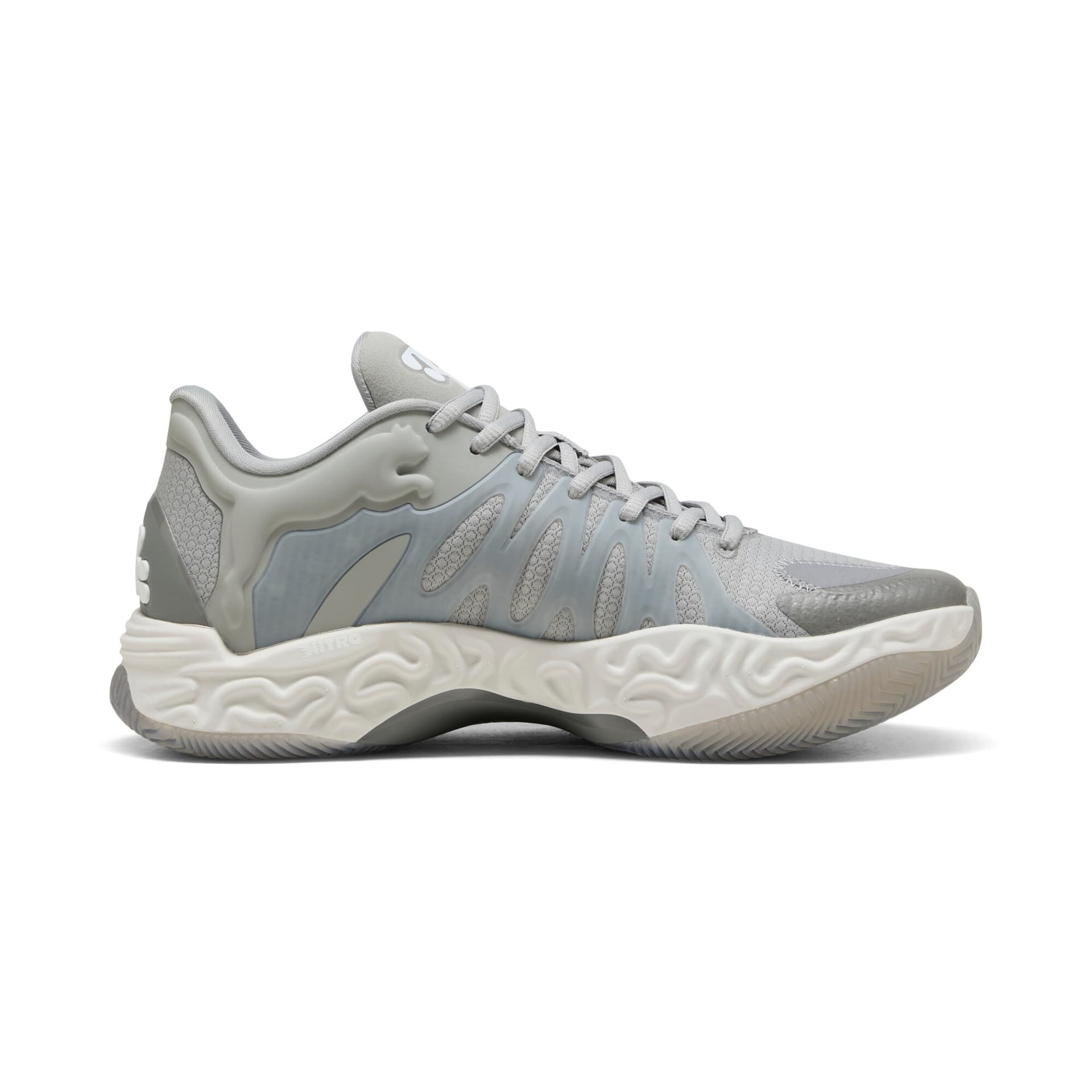 Кроссовки для баскетбола PUMA Hali 1 Противоскользящие Поддерживающие Сцепление Баскетбольные Кроссовки Унисекс Серый - изображение 2