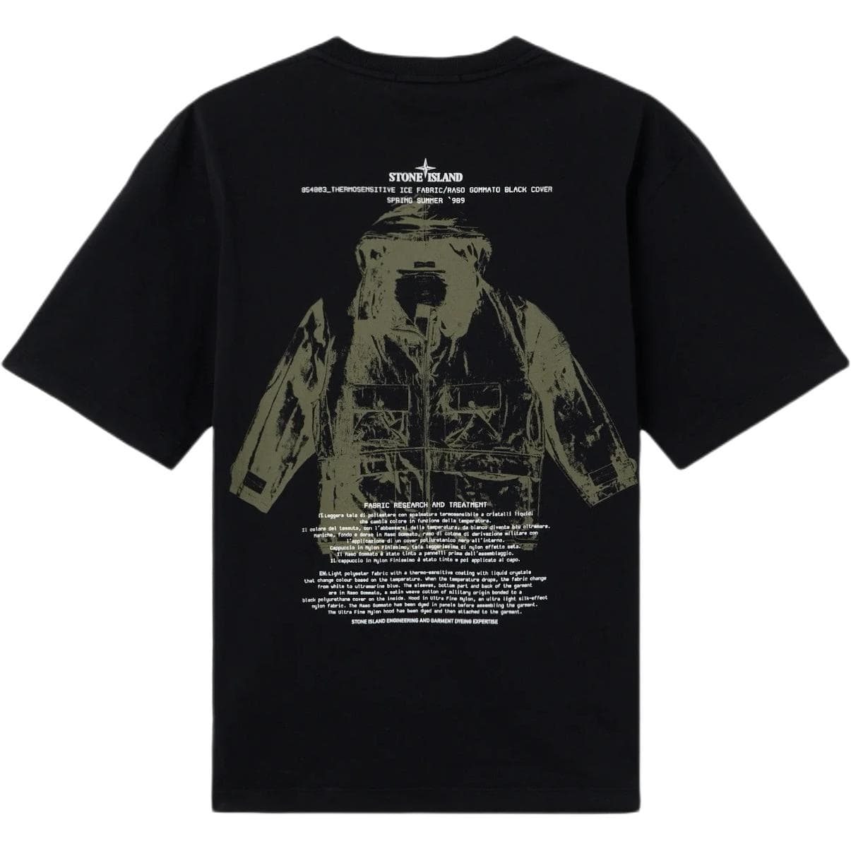 Футболка Stone Island Черные Мужские T-Рубашки - изображение 2