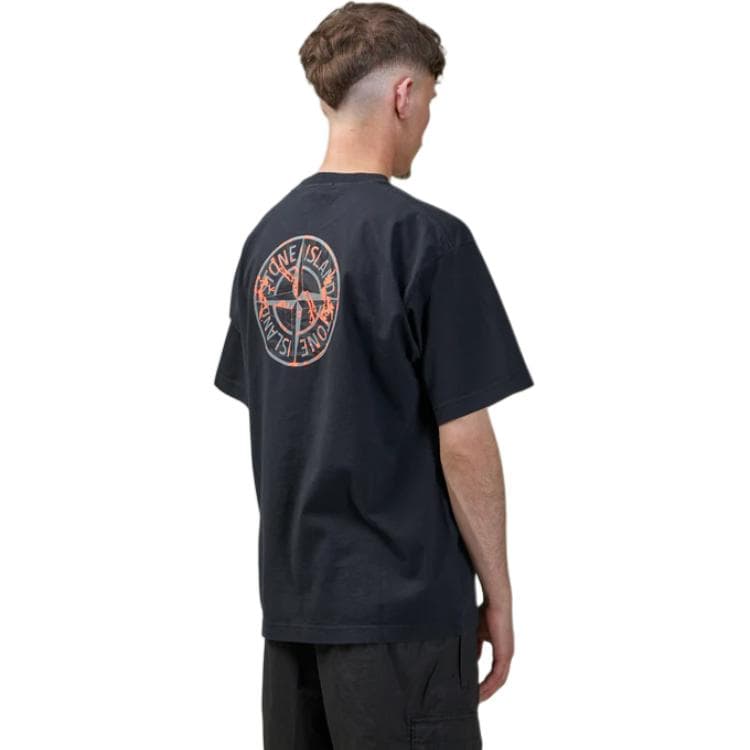 Футболка STONE ISLAND SCAN CAMO T Рубашка Мужская Черная - изображение 4