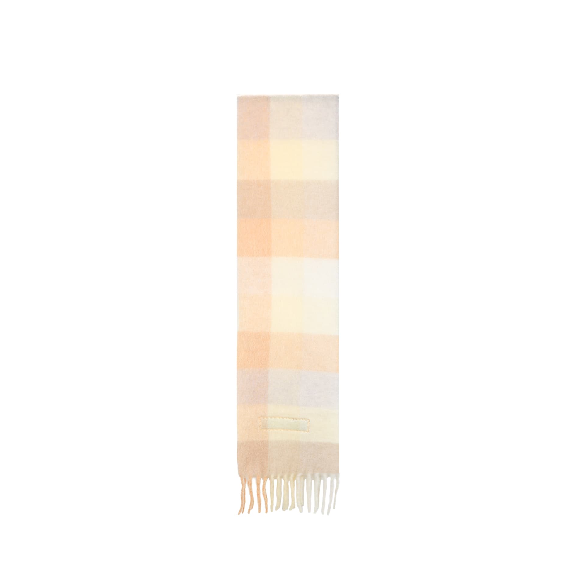 Шарф Acne Studios Шарфы из трикотажа Alpaca Унисекс Персиковый Белый Бежевый - изображение 2