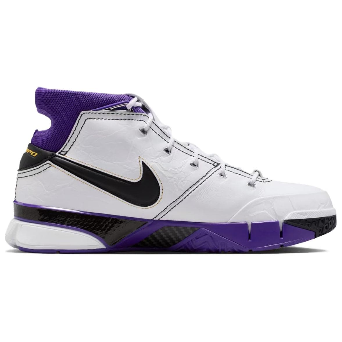 Кроссовки для баскетбола Nike Zoom Kobe 1 High Топ Баскетбольные кроссовки Мужские Белый Фиолетовый Черный 2026 Выпуск - изображение 2