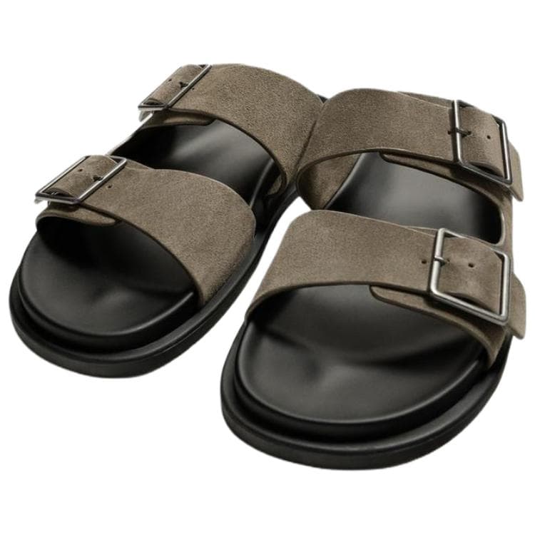 Сандалии ZARA Пластик Дышащая Обувь Birkenstock Мужская Тауповая - изображение 3