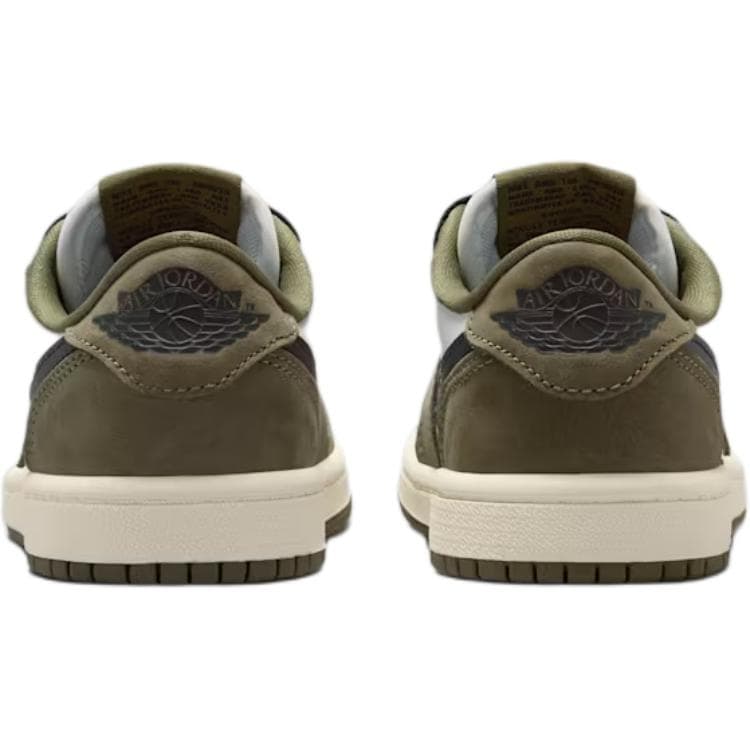 Кроссовки для баскетбола Jordan Air Jordan 1 Low Топ Баскетбольные кроссовки Белый Зеленый Детский - изображение 5