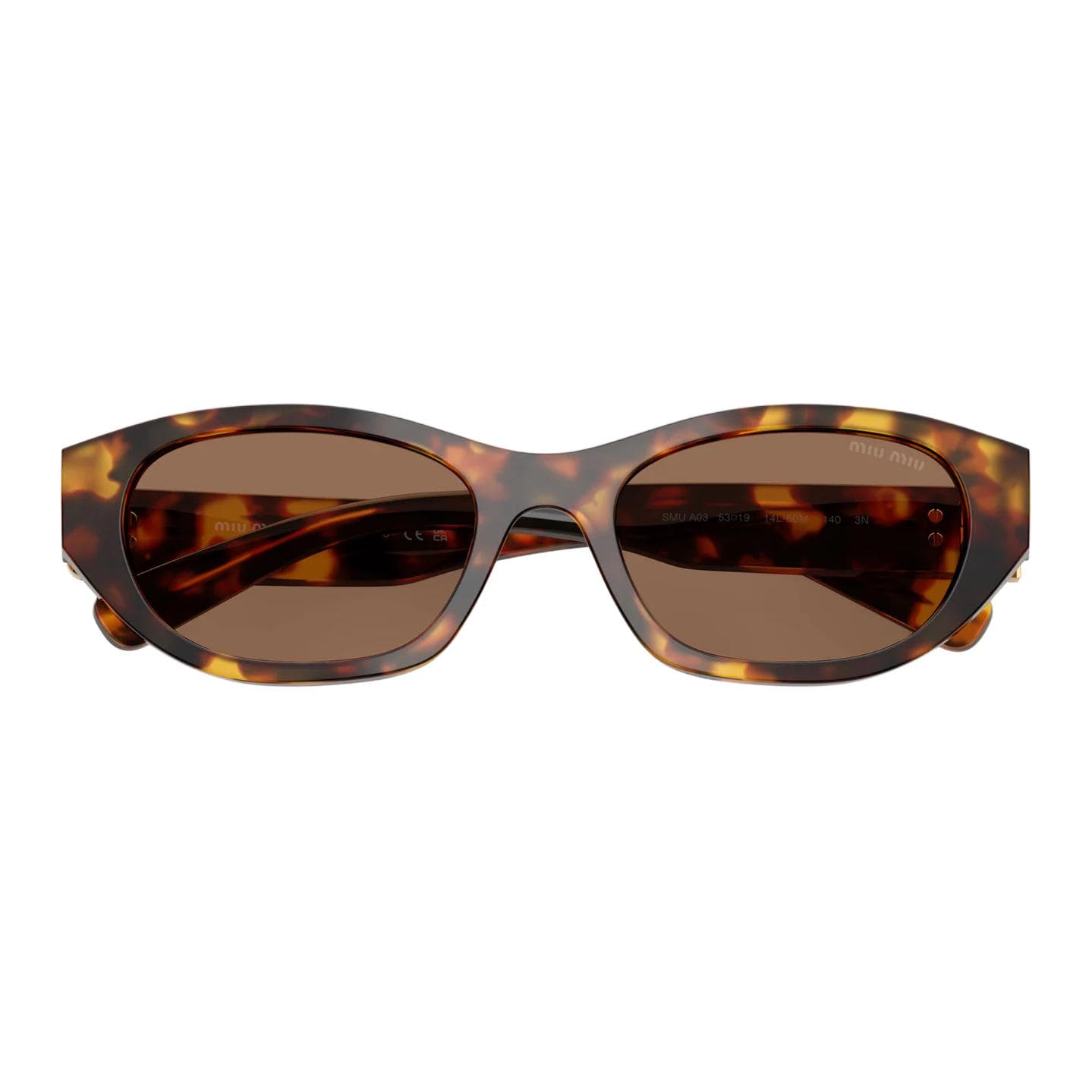 Солнцезащитные очки MIU MIU Ацетатное волокно OVAL SUNGLASSES Женские Mel Гаванский - изображение 3