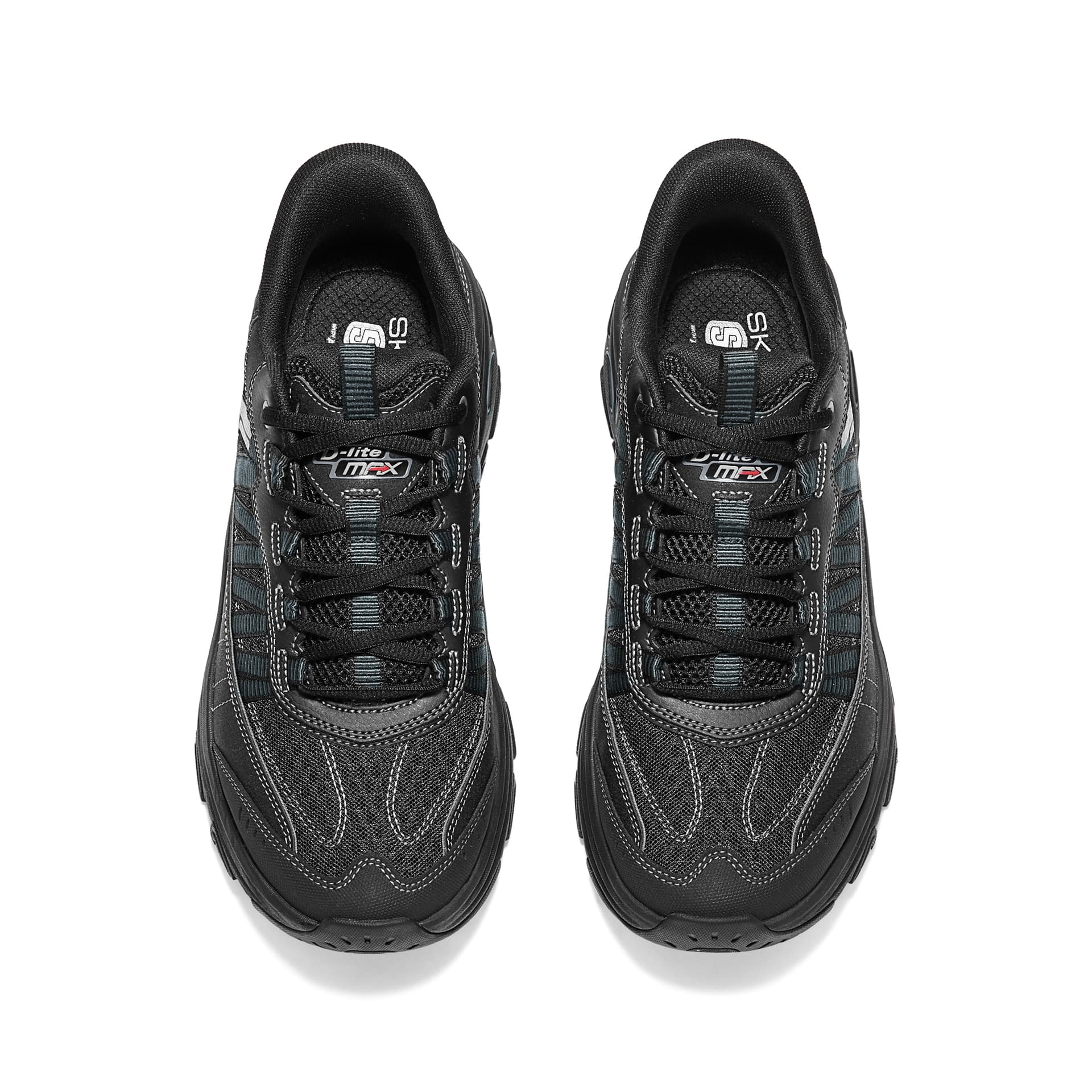 Кроссовки Skechers OUTDOOR MENS Сетчатая ткань искусственная кожа низкий топ массивные кроссовки мужской черный - изображение 3