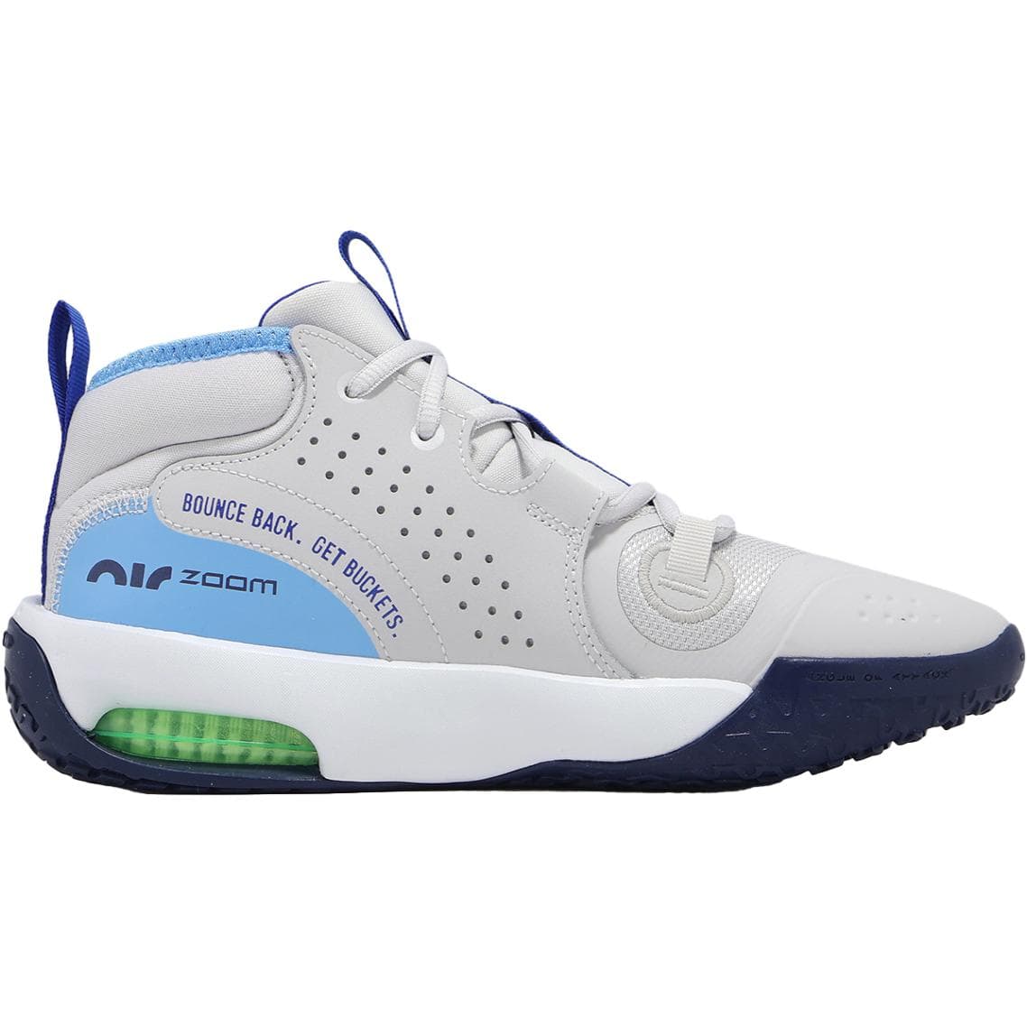 Кроссовки для баскетбола Nike Air Zoom Crossover 2 MID Топ Детские Баскетбольные Кроссовки Серый Синий Малыш - изображение 2