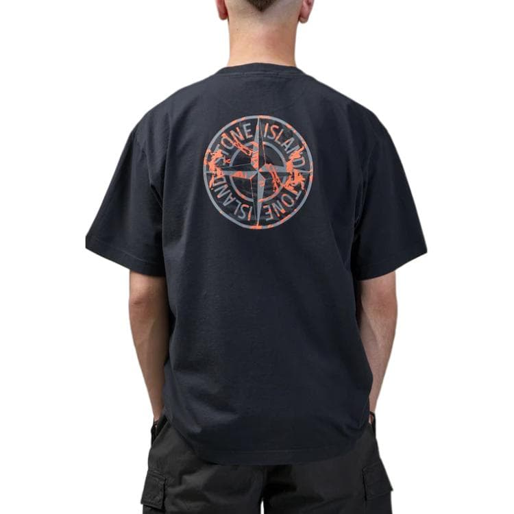 Футболка STONE ISLAND SCAN CAMO T Рубашка Мужская Черная - изображение 5