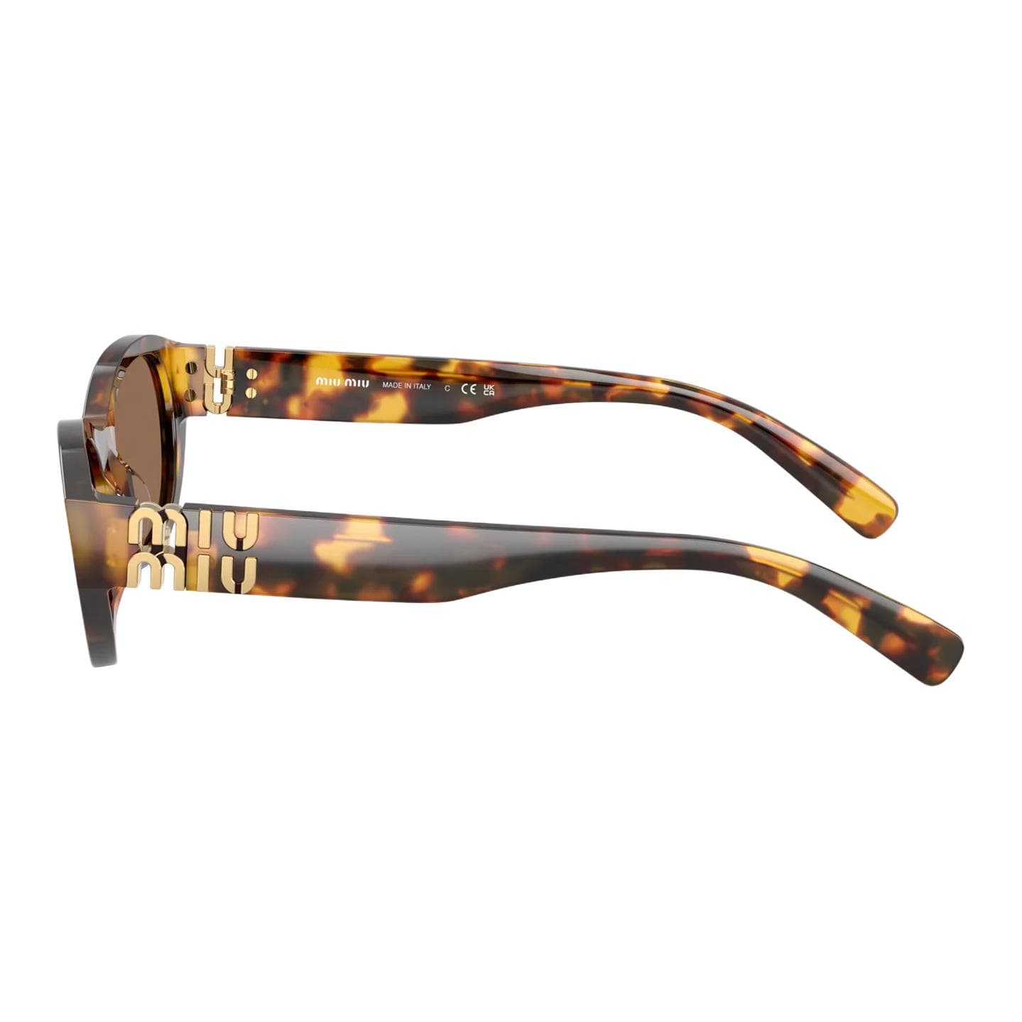 Солнцезащитные очки MIU MIU Ацетатное волокно OVAL SUNGLASSES Женские Mel Гаванский - изображение 4