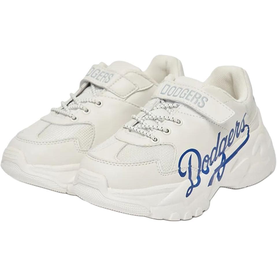 Кроссовки mlb Синтетическая кожа Лоу-топы Kids Lifestyle Shoes Белый и синий цвет Детский - изображение 3