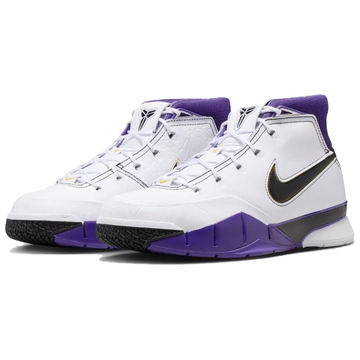 Кроссовки для баскетбола Nike Zoom Kobe 1 High Топ Баскетбольные кроссовки Мужские Белый Фиолетовый Черный 2026 Выпуск - изображение 3