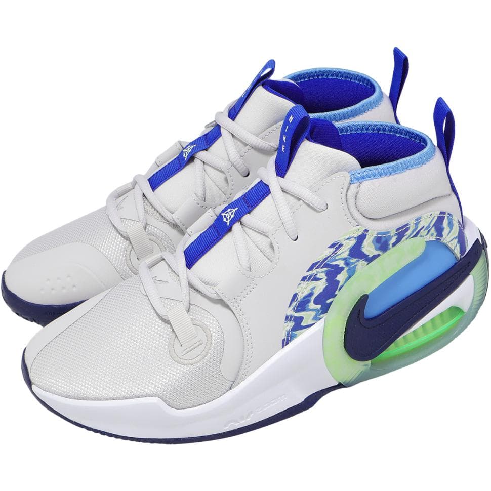 Кроссовки для баскетбола Nike Air Zoom Crossover 2 MID Топ Детские Баскетбольные Кроссовки Серый Синий Малыш - изображение 3