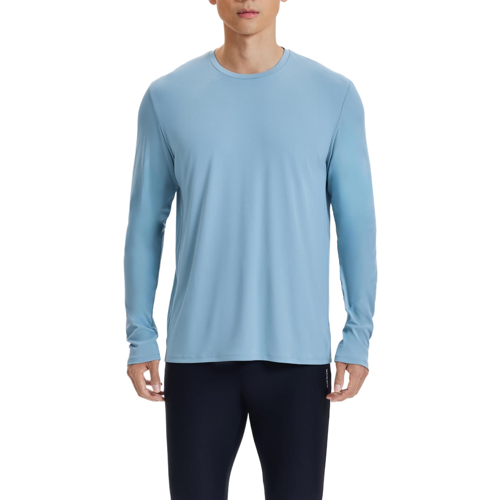 Футболка DECATHLON 500 Collection Серый Синий Мужская T-рубашка - изображение 1