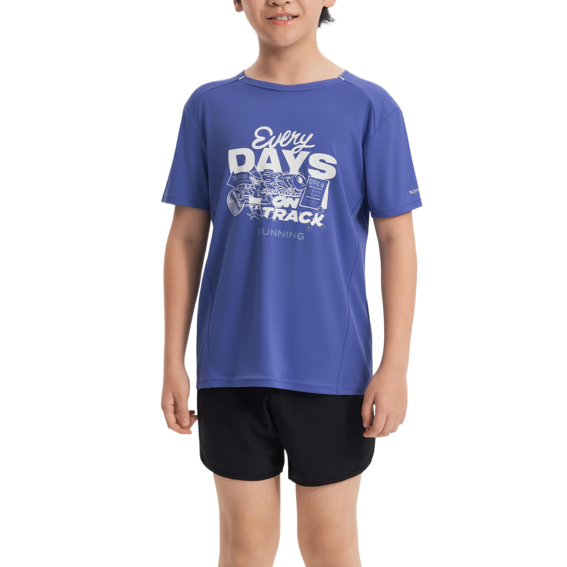 DECATHLON Cyan Purple Детские Быстросохнущие T-рубашки - изображение 1
