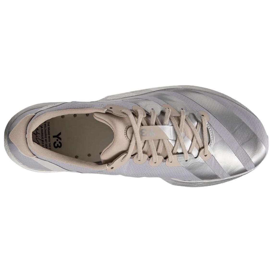 Кроссовки для бега Y-3 Adios 9 Adizero минималистичные удобные антискользящие дышащие низкие беговые кроссовки мужские серебристый - изображение 5
