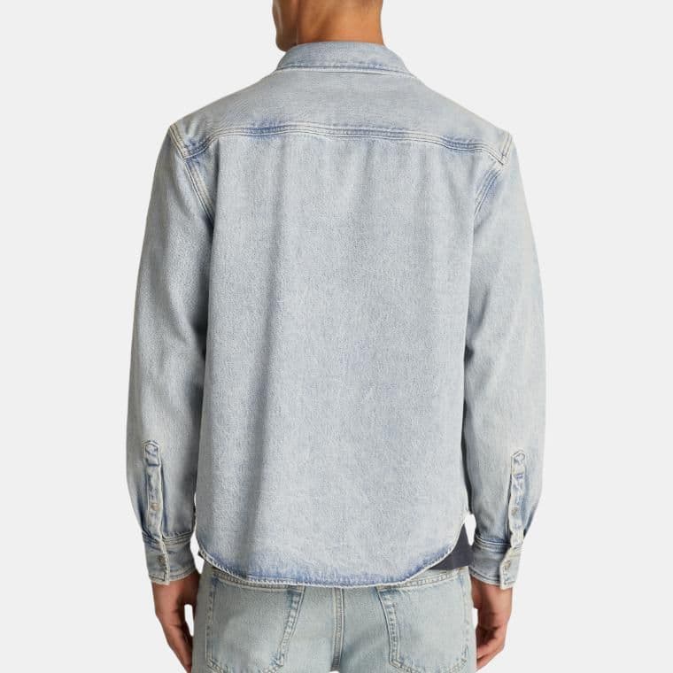 Джинсовая куртка Calvin Klein SS25 Джинсовая Куртка Мужская Синяя - изображение 4