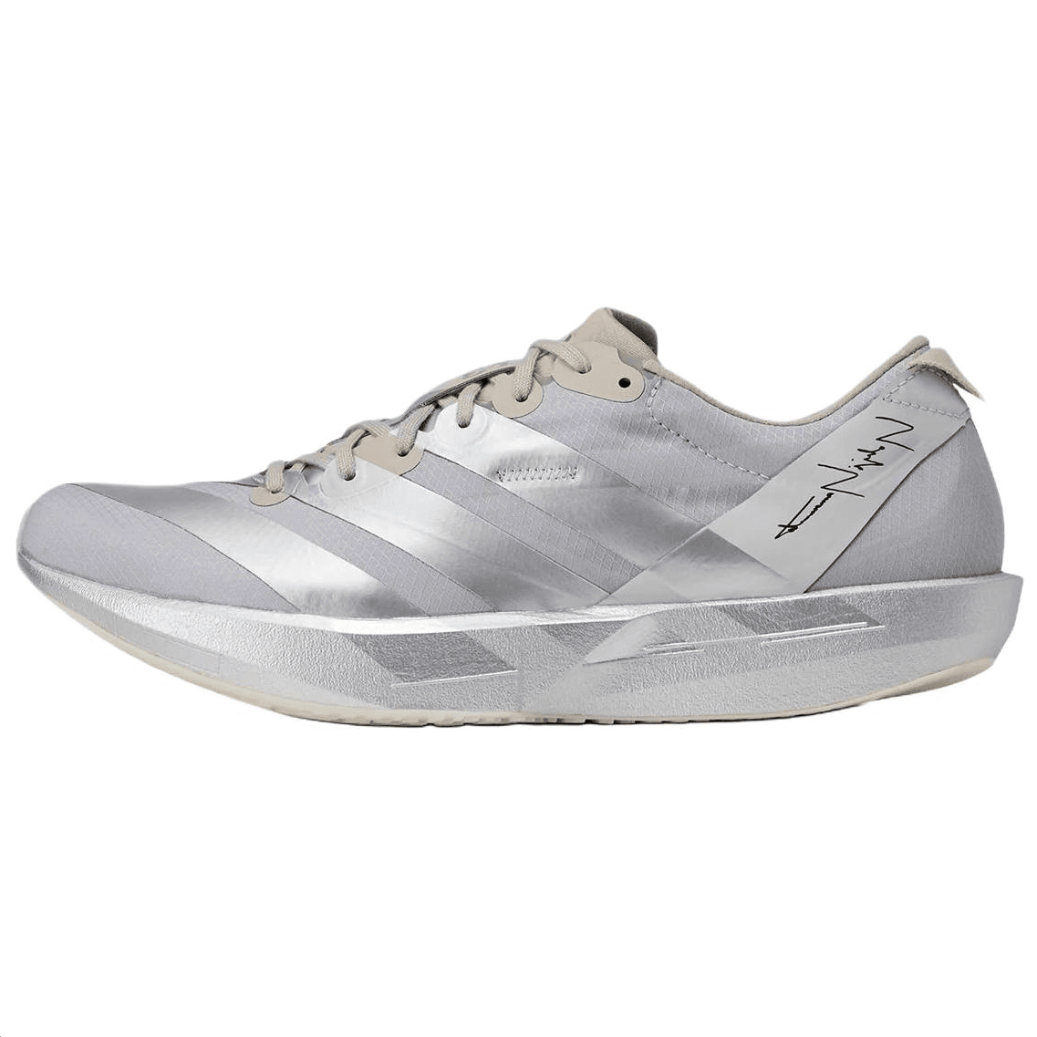 Кроссовки для бега Y-3 Adios 9 Adizero минималистичные удобные антискользящие дышащие низкие беговые кроссовки мужские серебристый - изображение 1