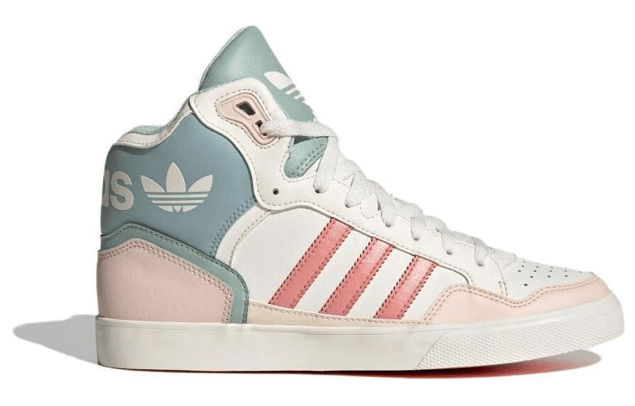 Кроссовки Adidas Originals Extaball Up противоскользящие высокие кеды для скейтбординга женские белые зеленые - изображение 2