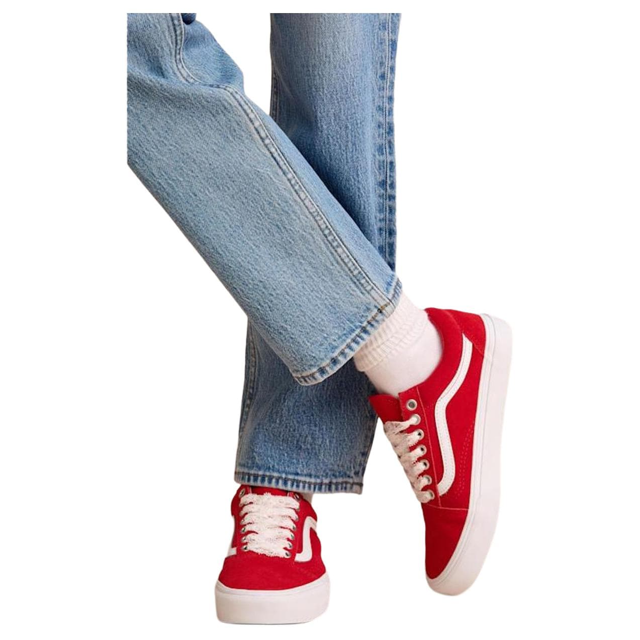 Кроссовки Vans Old Skool Low Топ Скейтборд Обувь Унисекс Красный - изображение 5