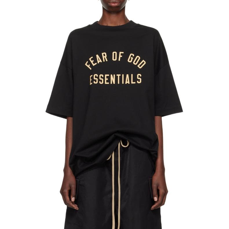 Футболка Fear of God Essentials Jersey Crewneck Tee Obsidian Black - изображение 3