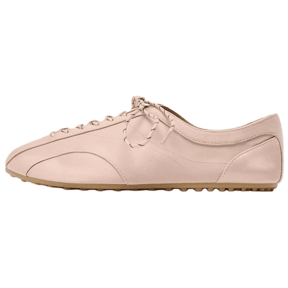 Кроссовки ZARA Low Топ Повседневная обувь Женские Розово-красный - изображение 1