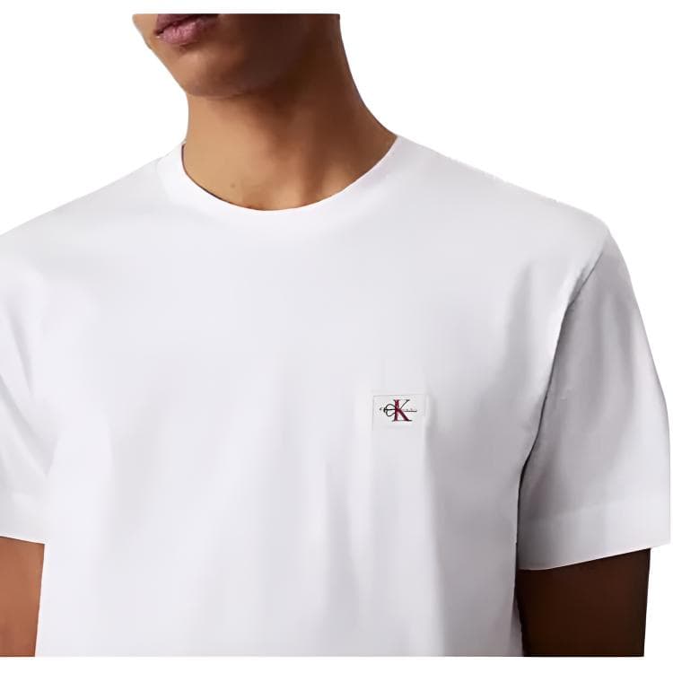 Футболка Calvin Klein T-рубашка Европейская версия Мужская Ярко-белая - изображение 4