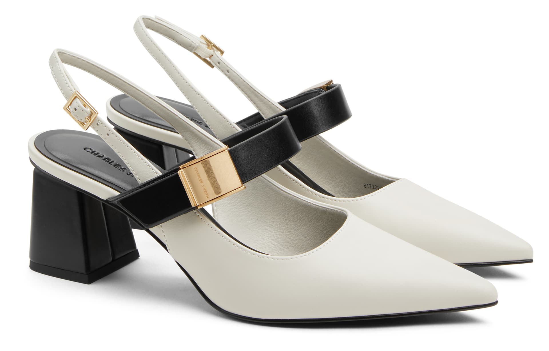 Туфли CHARLES&KEITH Сандалии с металлической пряжкой на грубом каблуке 7 см - изображение 2