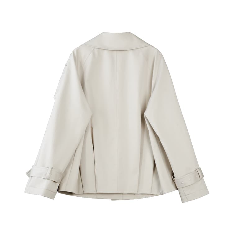 ELLE Light Gray Women's Trench ELLE Светло-серый женский тренч - изображение 2