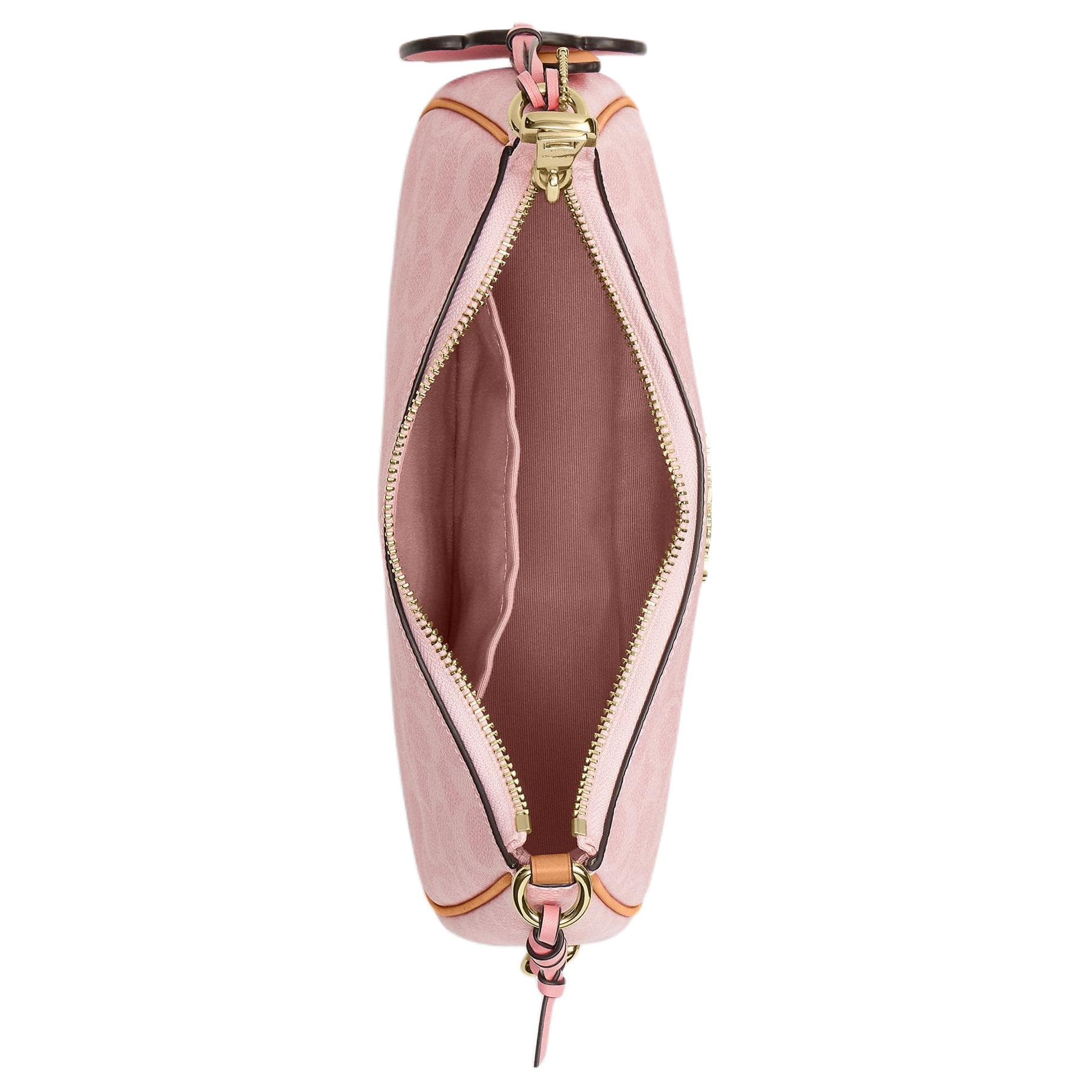 Мини-сумка COACH Teri Искусственная кожа Сумка через плечо Сумка на плечо Средняя Женская Вишневый цветок Розовый - изображение 4