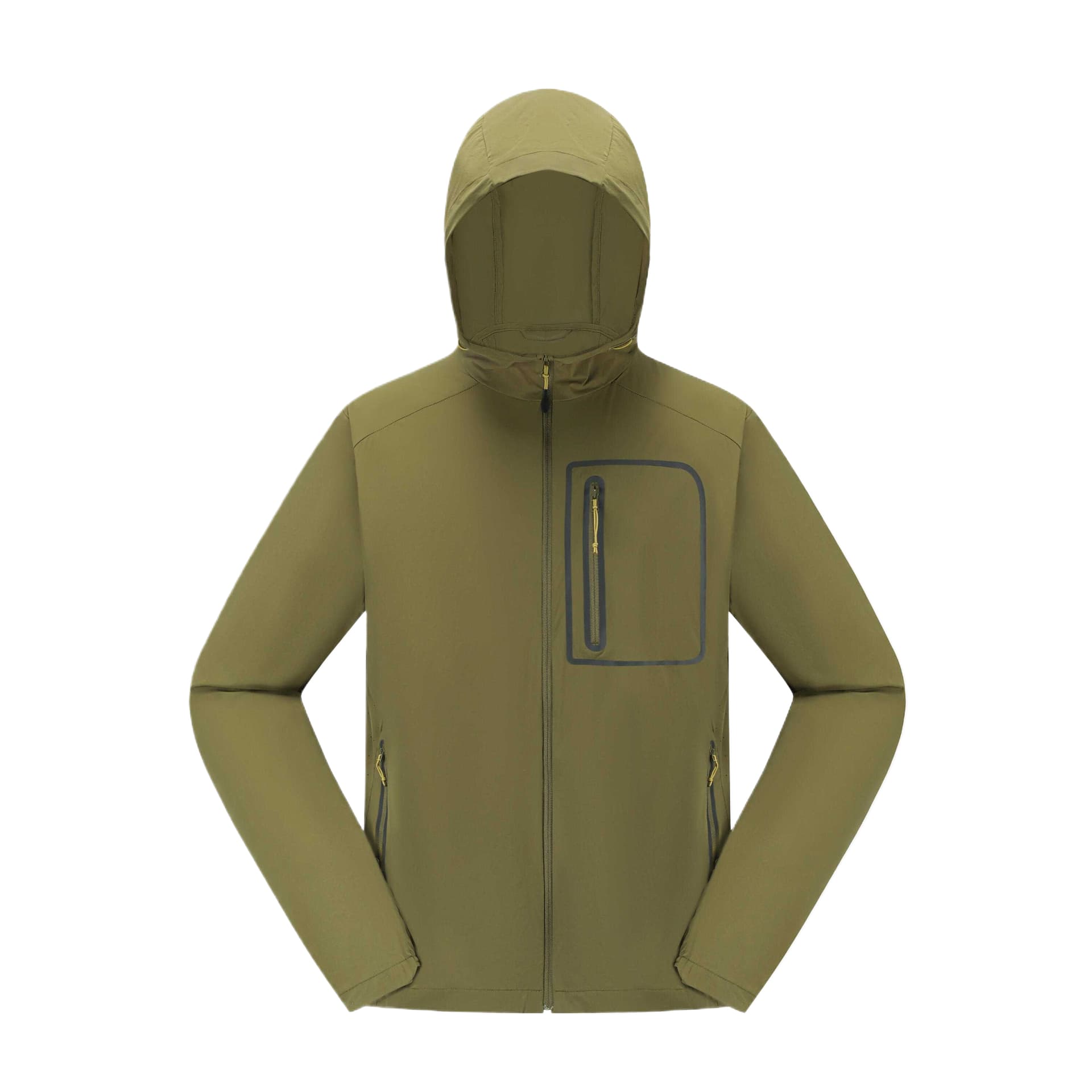 Куртка DECATHLON QUECHUA Золотистый Оливково-зеленый Мужские Куртки - изображение 1