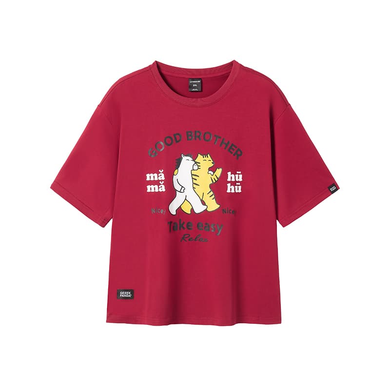 Футболка WAYNEXZAVIER Red Мужская T-рубашка - изображение 1