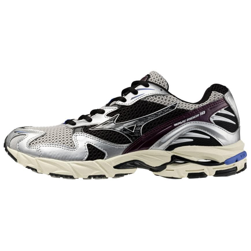 Кроссовки для бега Mizuno Wave Rider 10 Легкий Повседневный Беговые Кроссовки Унисекс Серый Черный - изображение 1