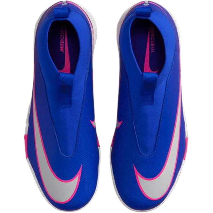 Бутсы Nike Mercurial Superfly 10 High Топ Детские футбольные бутсы Гоночный синий Детский - изображение 4