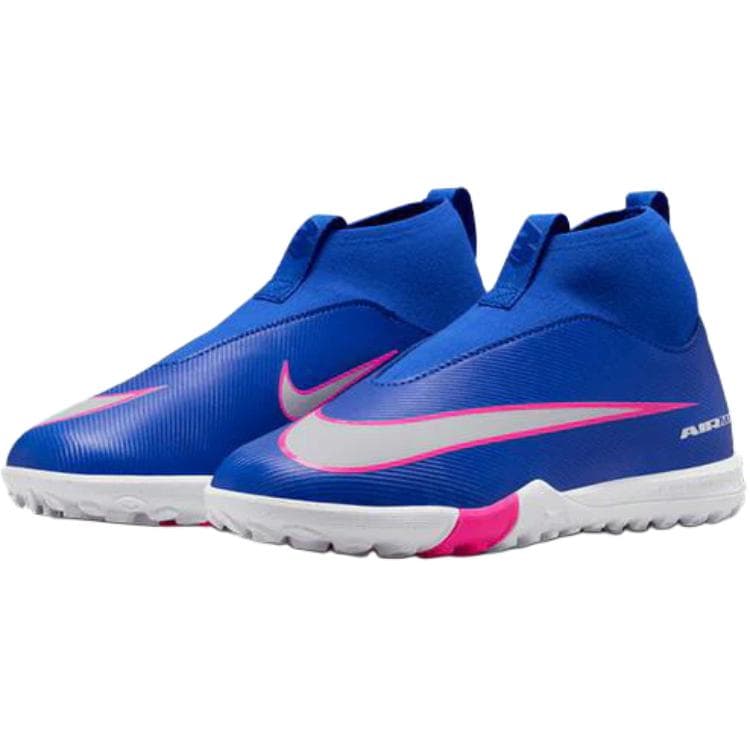 Бутсы Nike Mercurial Superfly 10 High Топ Детские футбольные бутсы Гоночный синий Детский - изображение 3