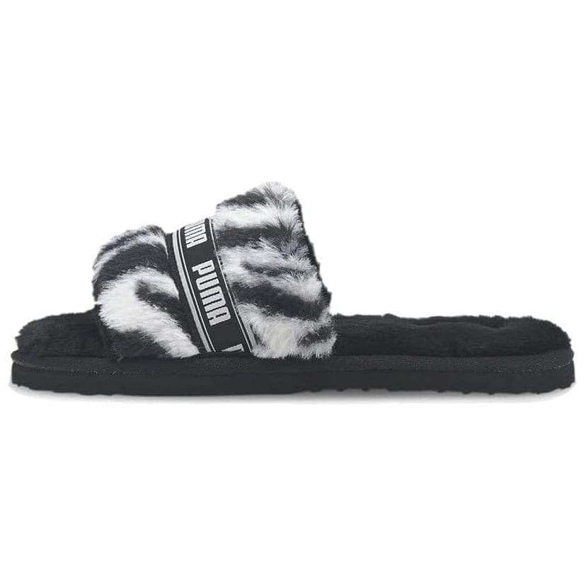 Сандалии PUMA FLUFF SLIDE Тапочки Женские Черные - изображение 1
