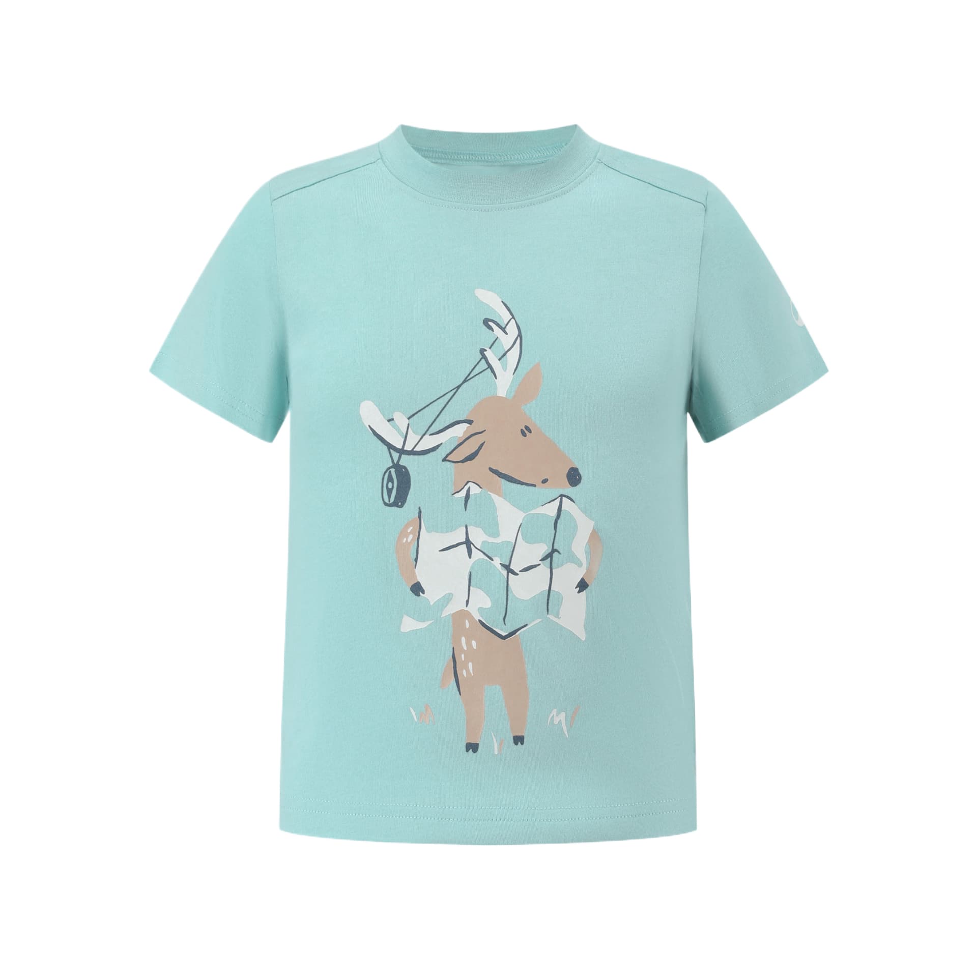 Футболка DECATHLON MH100 Освежающий вариант Бирюзовый Каменный цвет Kids T Рубашки - изображение 1