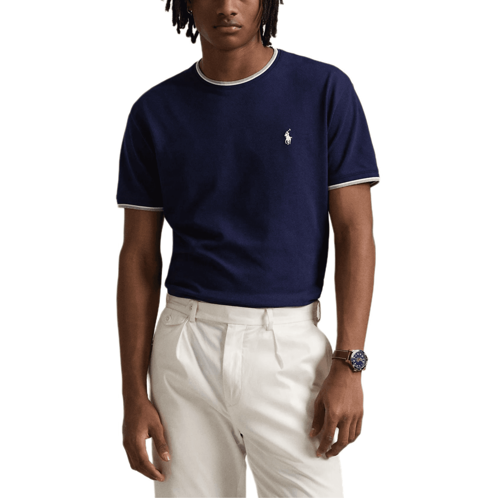 Футболка Polo Ralph Lauren T-Рубашка Классическая Версия Мужская Newport Морской Синий - изображение 3