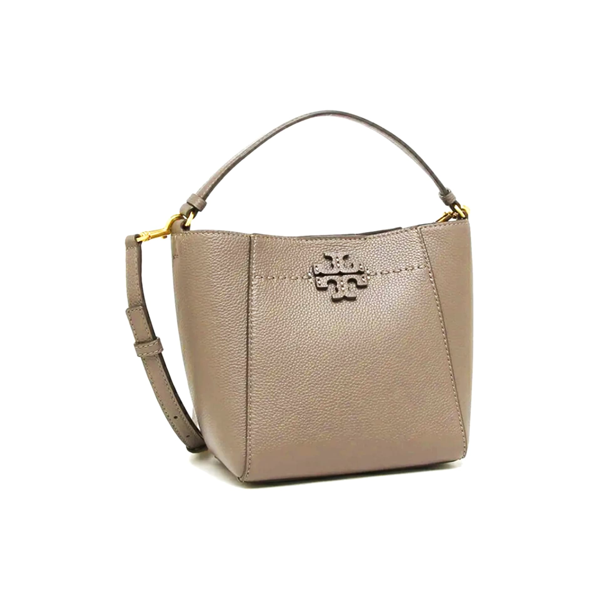 Сумка Tory Burch McGraw Кожа Сумка Маленькая Женская Глиняно-Серый - изображение 2