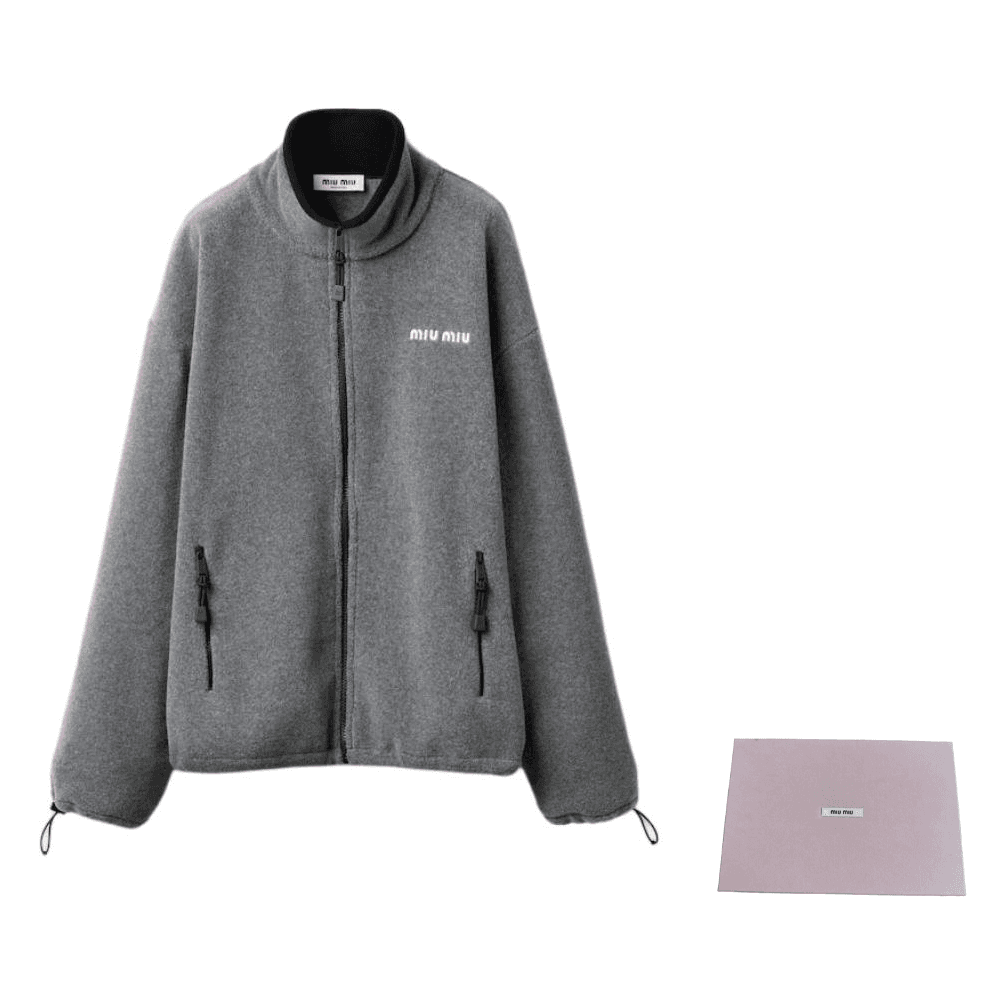 Куртка Miu Miu SS24 Logo Embroidered Jacket - изображение 3
