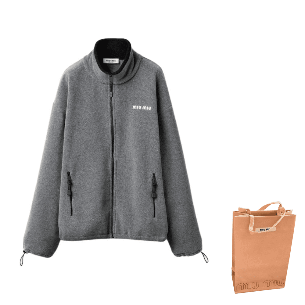 Куртка Miu Miu SS24 Logo Embroidered Jacket - изображение 2