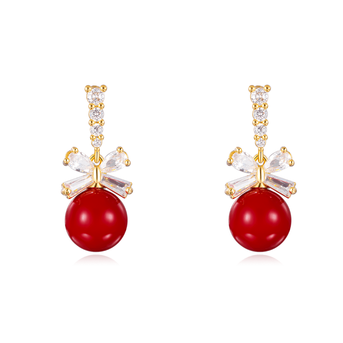 Серьги ONEKISS Серьги с покрытием из медного золота имитация жемчуга женские - изображение 1