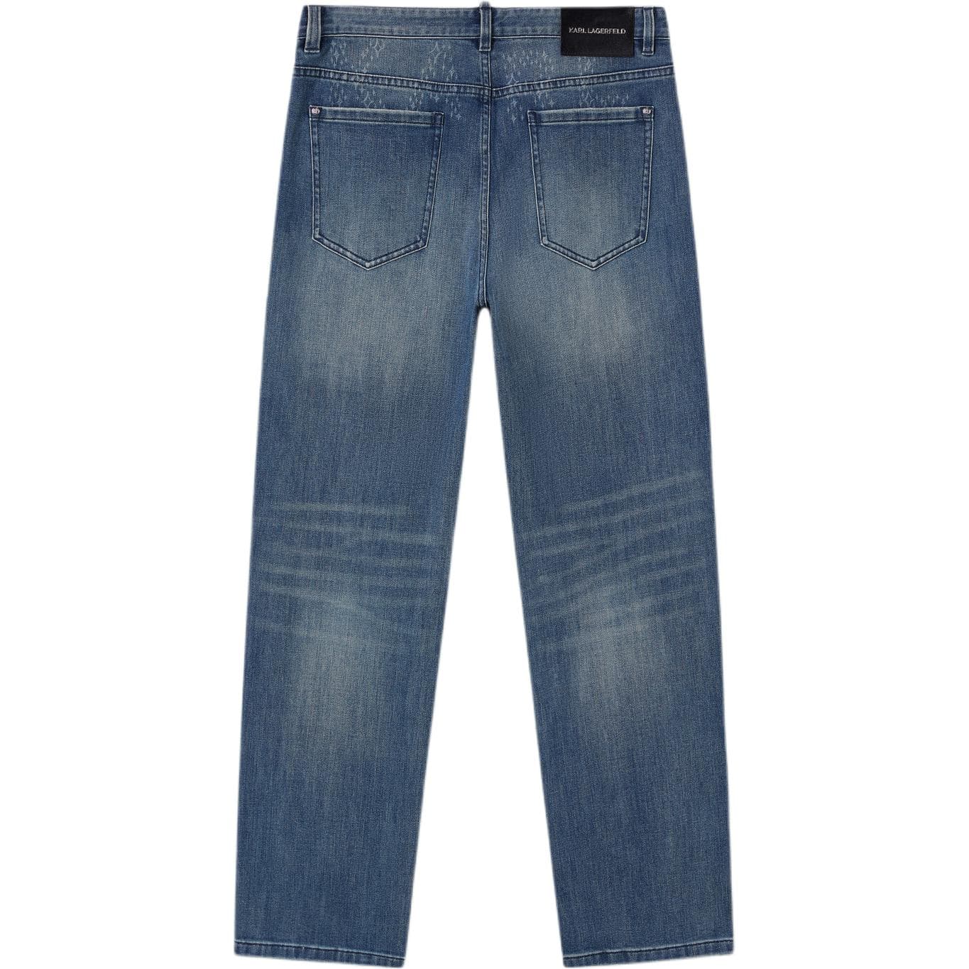 Штаны KARL LAGERFELD / Karl Lagerfeld Jeans SS26 Премиум Прямые Джинсы С Вышитым Логотипом Из Хлопка Для Мужчин - изображение 2
