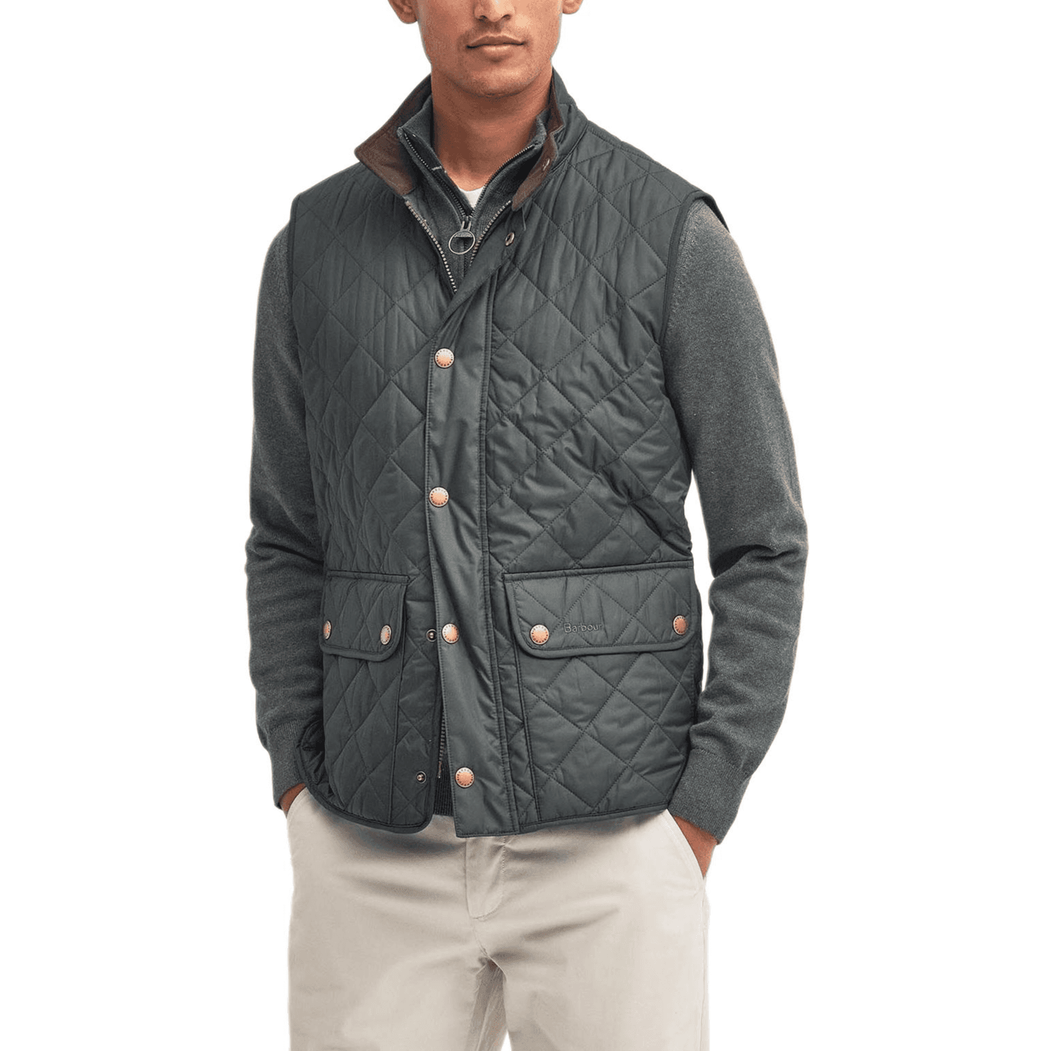 Жилет barbour Шалфейно-зеленый Мужской Жилеты - изображение 3