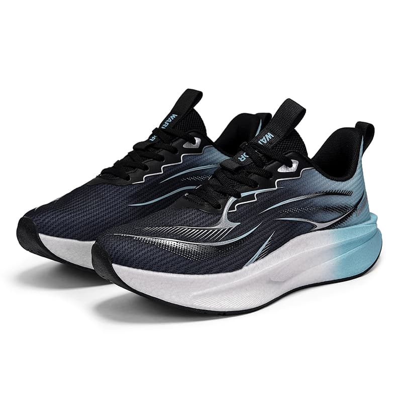 Кроссовки для бега Warrior Low Топ Беговые кроссовки Мужской Черный Пыльно-голубой Серебряный - изображение 2