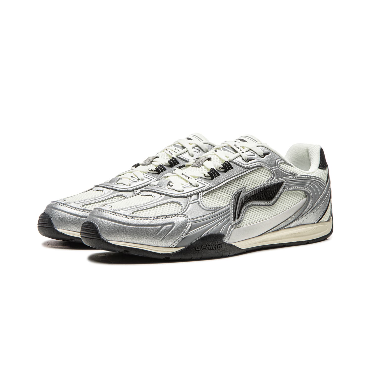 Кроссовки Li NING Film CLASSIC Low Топ Повседневная обувь Мужской Серебристо-серый - изображение 3