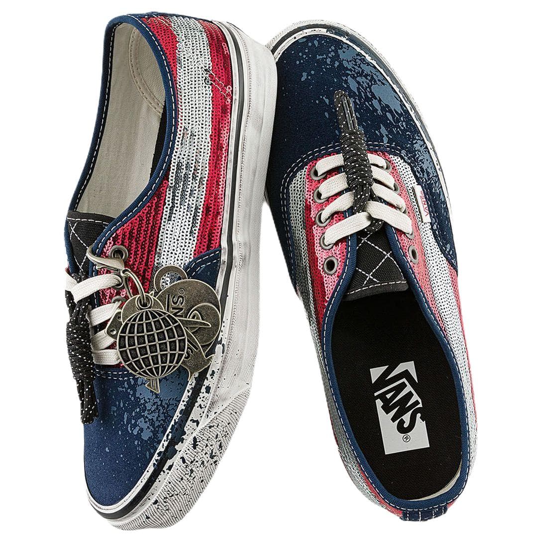 Кроссовки Vans Premium LX Authentic 44 Скейтборд Кроссовки Унисекс Синий Красный - изображение 4