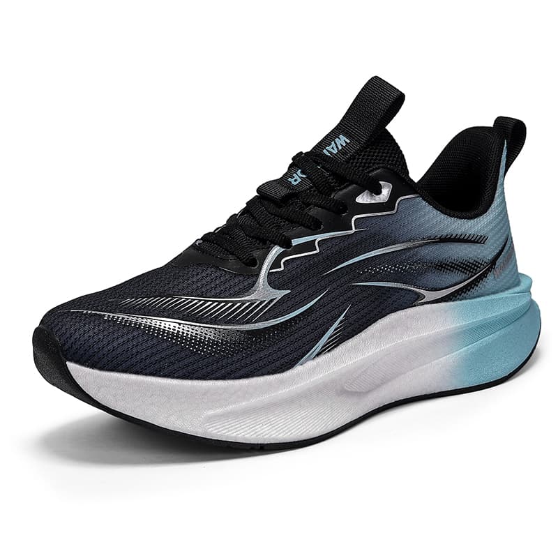 Кроссовки для бега Warrior Low Топ Беговые кроссовки Мужской Черный Пыльно-голубой Серебряный - изображение 3