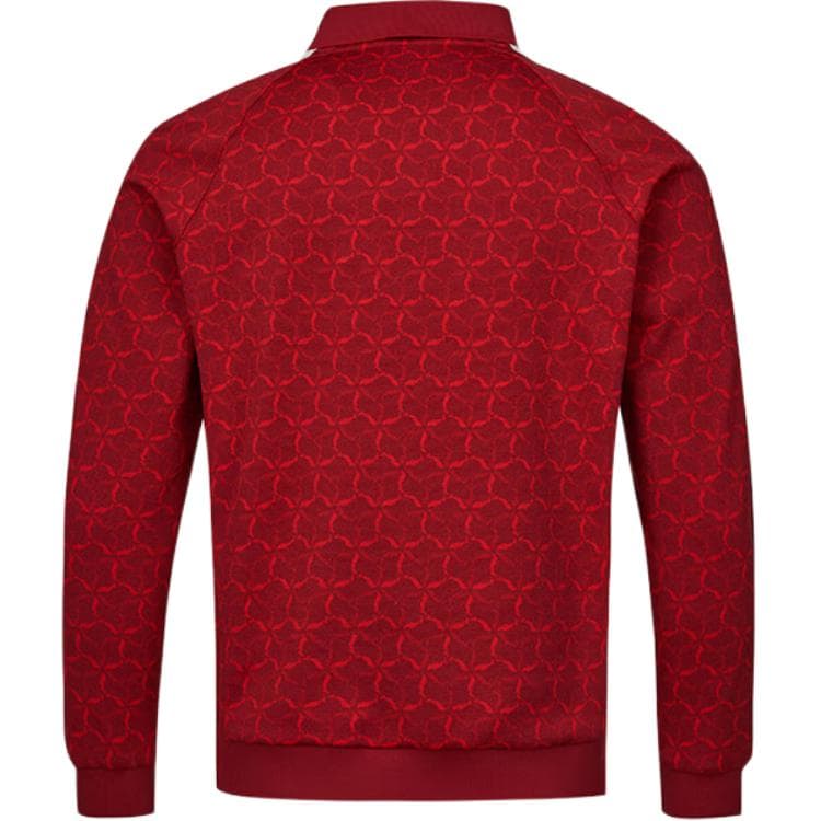 Поло LI NING 1990 Темный Малиновый Жаккардовый трикотаж Мужская Поло - изображение 2