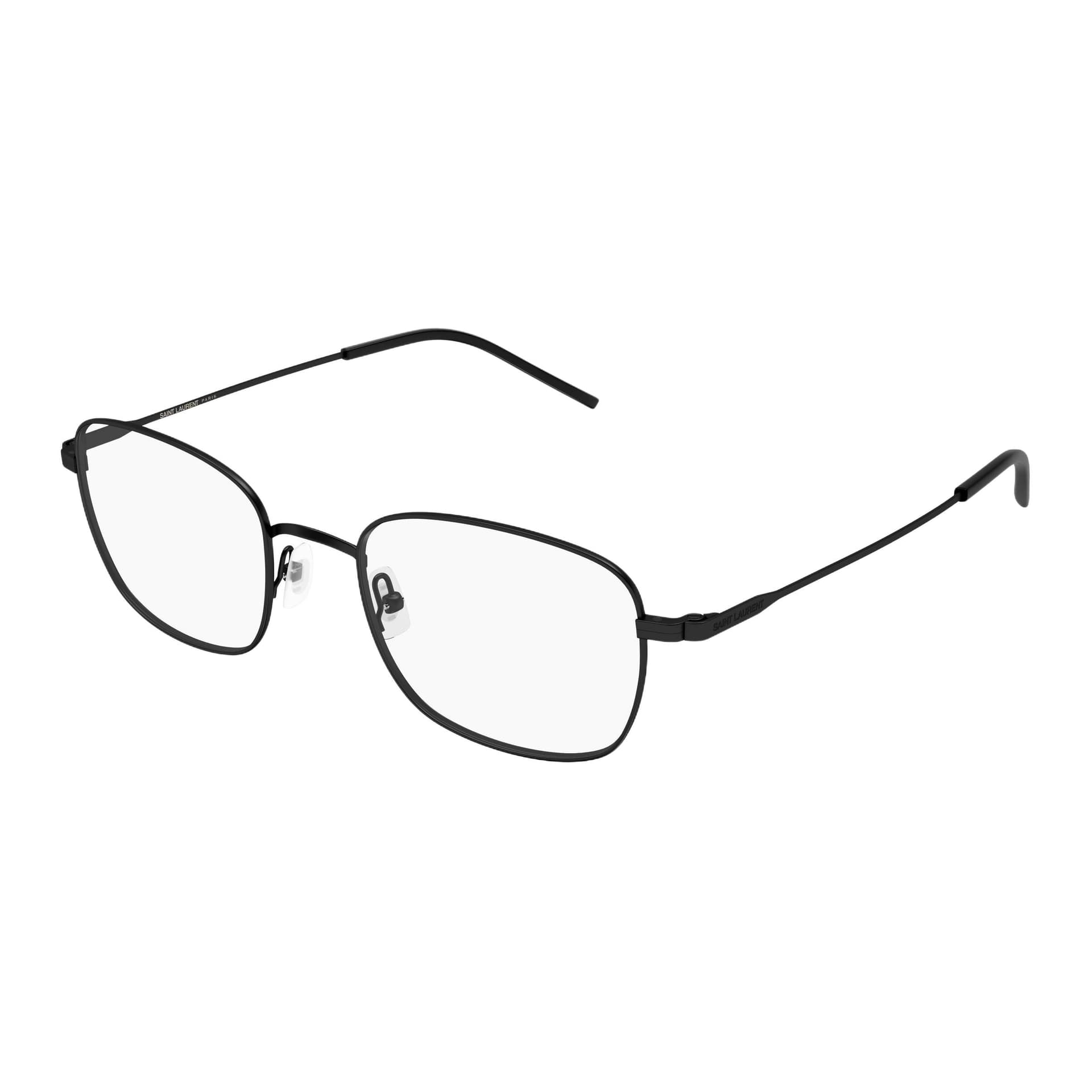 Оправа SAINT LAURENT Металлические квадратные очки с диоптриями унисекс черные - изображение 1