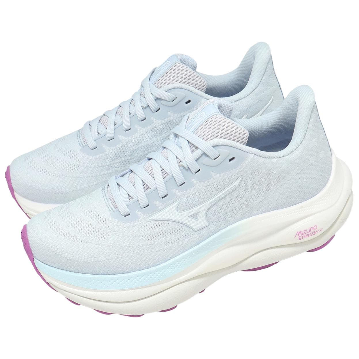 Кроссовки для бега Mizuno WAVE SKY 9 Дышащие Беговые Кроссовки Женские Светло-Синие - изображение 3